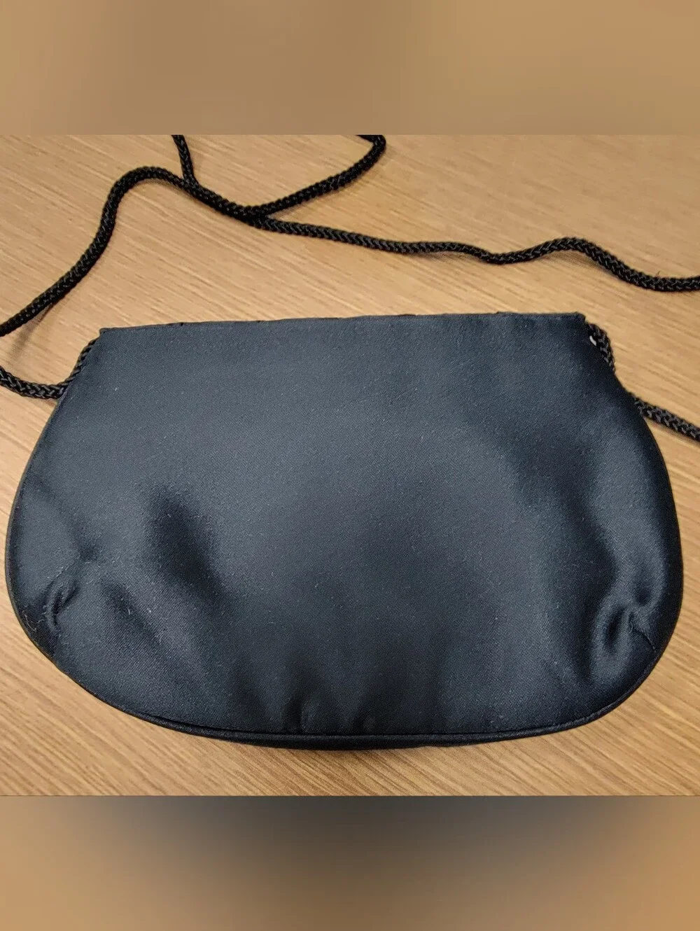 Black Crossbody Evening Bag with Gold Studs